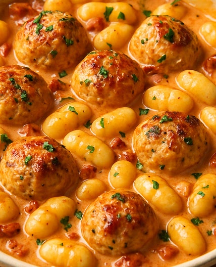 Marry Me Chicken Meatball Gnocchi
