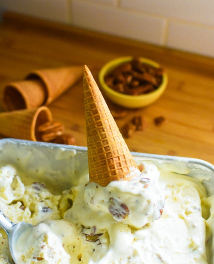 No-Churn Southern Butter Pecan Ice Cream