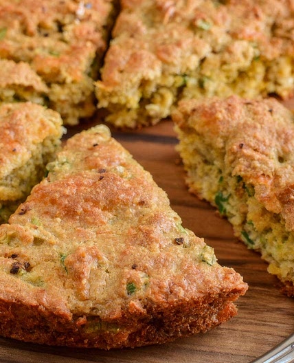 Gluten Free Cheddar Cheese Spring Onion Bread