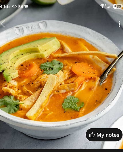 Healthy chicken tortilla soup