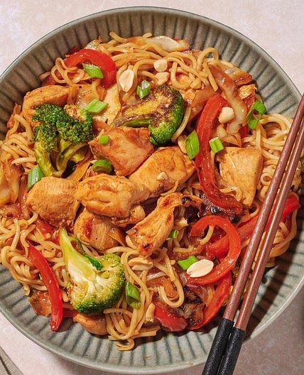 Ginger Chicken Yakisoba Inspired Noodles