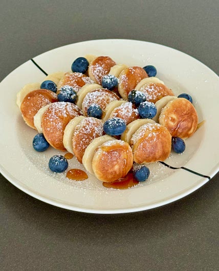Dutch buckwheat poffertjes brunch