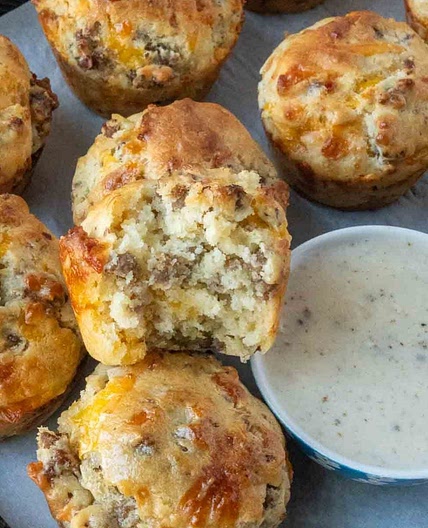 Sausage Muffins with Gravy