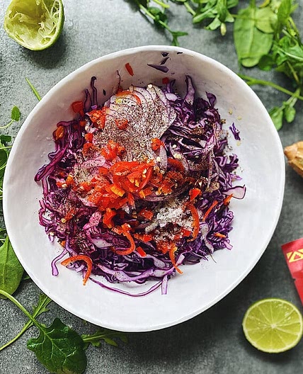 Pulled Pork Tacos With Red Cabbage Slaw