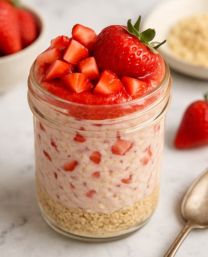 Strawberry Cheesecake Overnight Oats