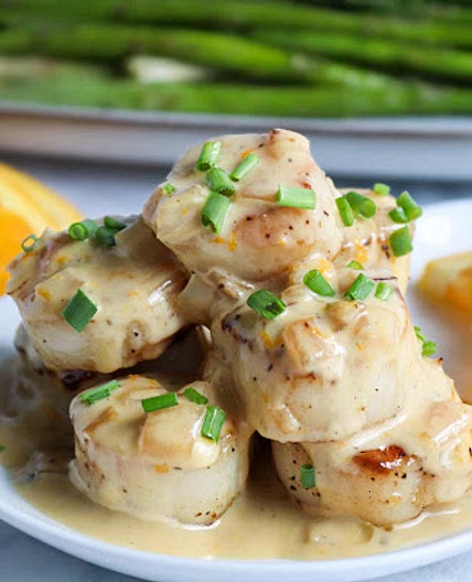 Scallops With Grand Marnier