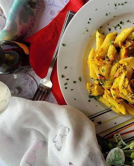 Chicken Tikka Pasta Salad