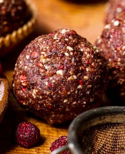 Chocolate Raspberry Protein Balls