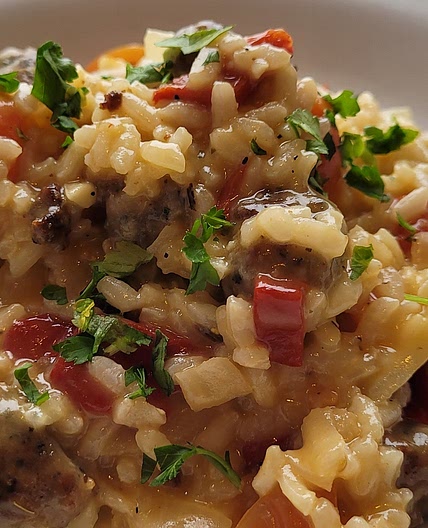 Herby Sausage Risotto
