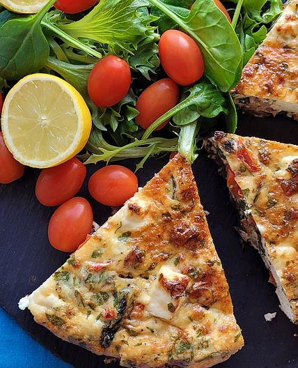 Crustless Mediterranean Vegetable Quiche