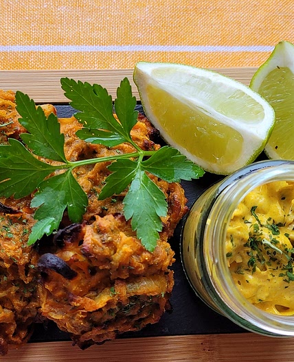 Mini Onion and Carrot Bhajis