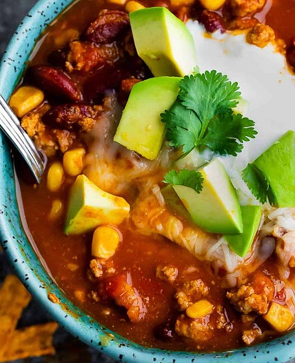 Smoky Slow Cooker Turkey Chili