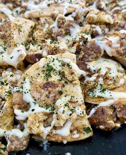 Blackstone Chorizo Breakfast Pierogies
