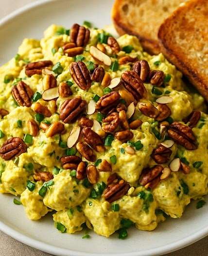 Curry Chicken Salad with Toasted Nuts