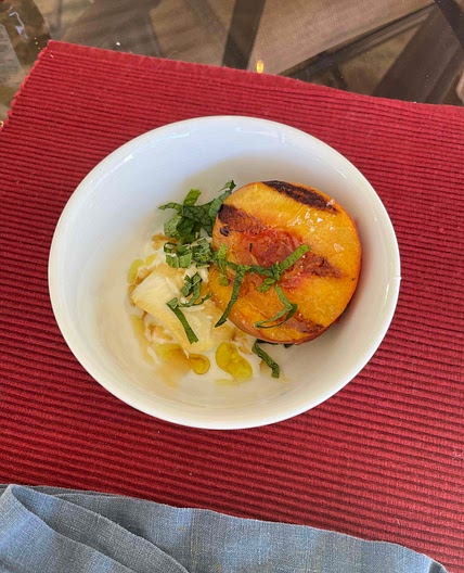 Grilled Peaches with Burrata