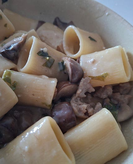 Pasta - Sausage, Mushrooms and Brie Fondue