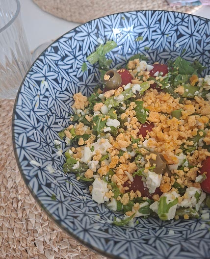 Salad - Asparagus, green beans, egg mimosa, and thyme dressing
