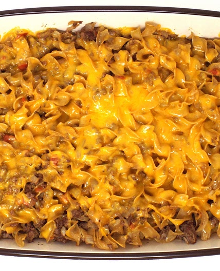 Ground Beef and Cheesy Noodle Casserole