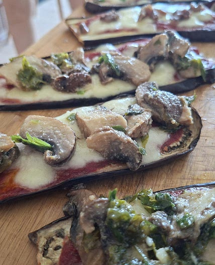 Eggplant Pizzaiola - Mushrooms