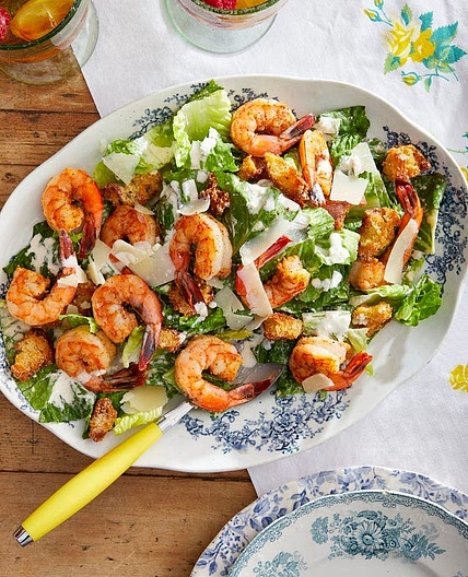 Italian Shrimp Caesar Salad