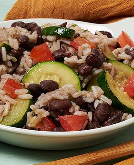 Zucchini, Black Beans and Rice Supper
