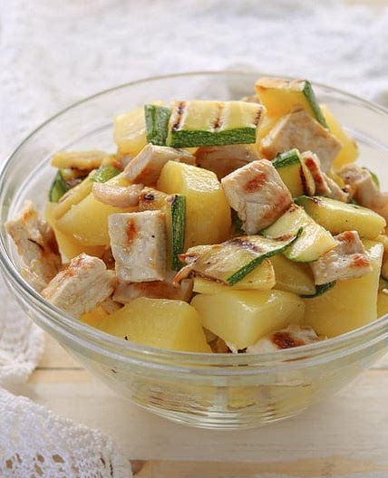 INSALATA DI PATATE, POLLO E ZUCCHINE
