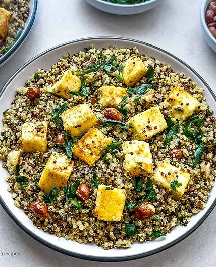 High-Protein Quinoa Cottage Cheese Bowl (Paneer Quinoa Recipe)