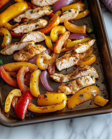 Chicken Fajita Sheet Pan