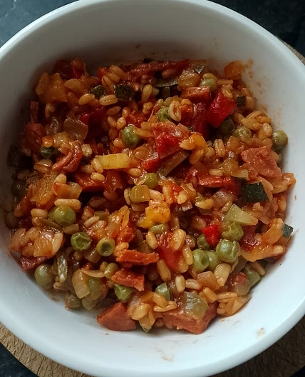 Ebly aux légumes et chorizo au Cookeo