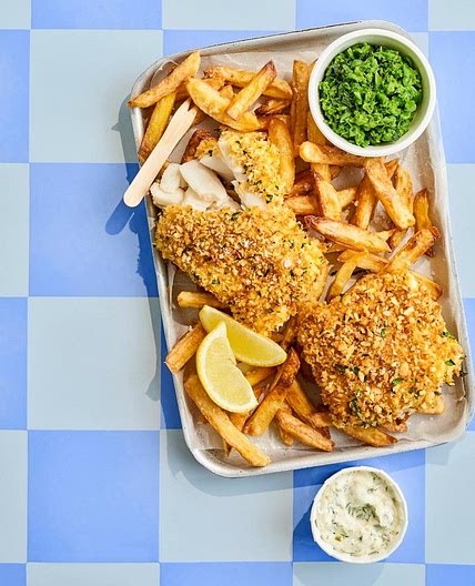 Air-fryer or oven-cooked fish & chips