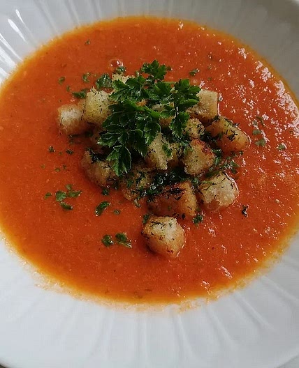 Tomatensuppe mit Powercroutons