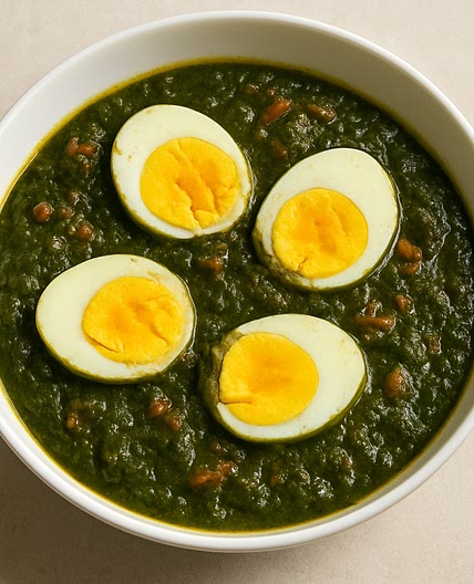 Palak Egg Curry (Healthier, No-Oil)