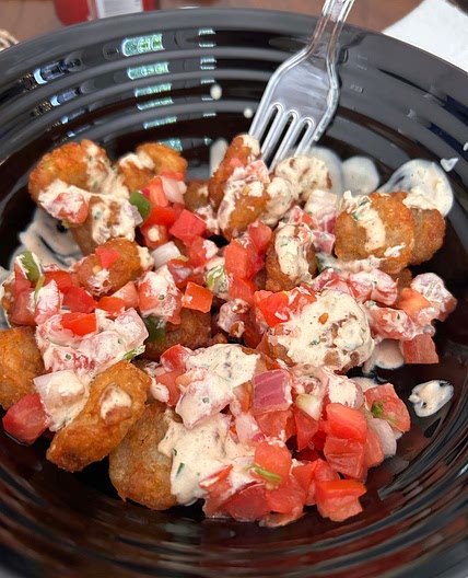 Smothered and covered tots 