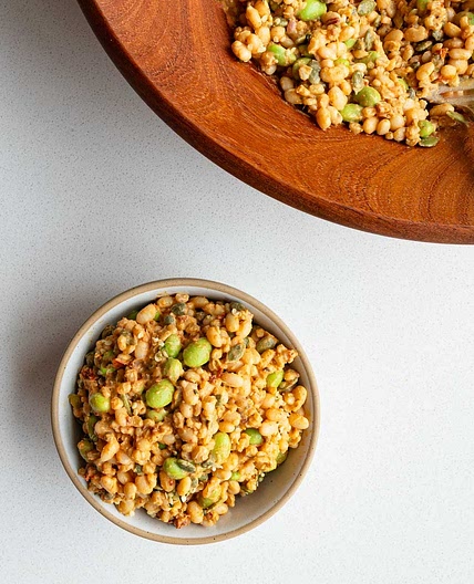 Creamy High-Protein Bean and Barley Salad