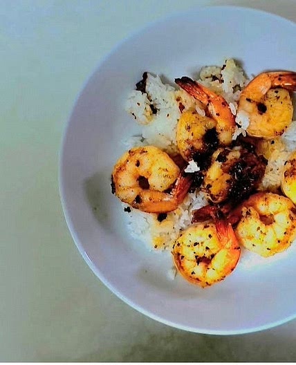 Chilli garlic prawns