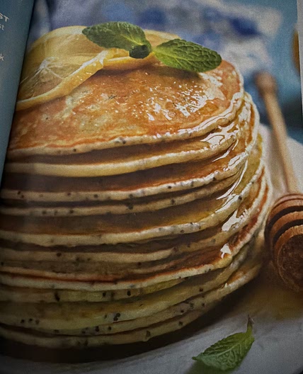 Lemon Poppy Seed Cottage Cheese Pancakes