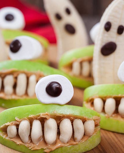 Snacks de fruta para Halloween
