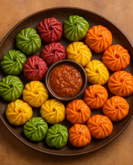 Colourful Satvic Momos (Makes 60)