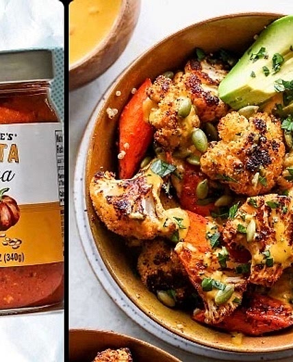 Use Pepita Salsa Roasted Veggie Glow Bowls (Shuvi’s Hybrid)
