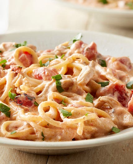 Slow-Cooker Cheesy Chicken Spaghetti