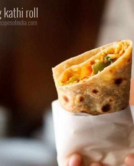 Kathi Roll Recipe | Veg Kathi Roll