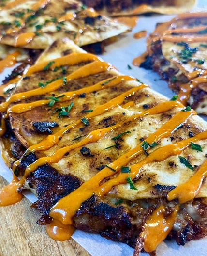 Blackstone Korean Pork Quesadillas