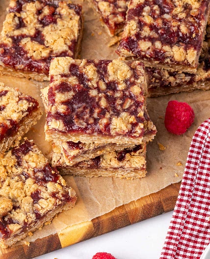 Raspberry Oatmeal Crumb Bars