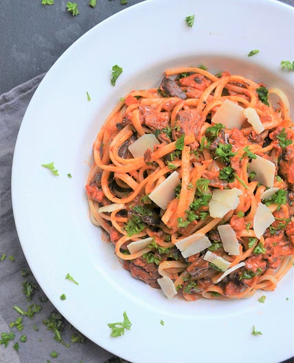 Vegan Porcini Mushroom Bolognese