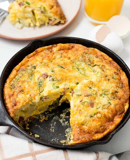 Easy Ham, Cheese, and Potato Frittata