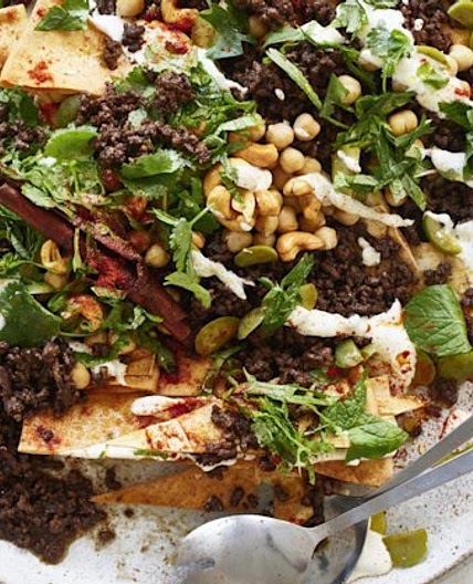Adam Liaw's beef, chickpea and cashew fatteh