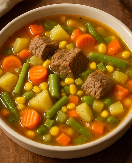 Sopa de verduras con carne