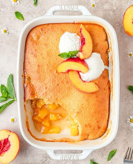 Cornbread Peach Cobbler