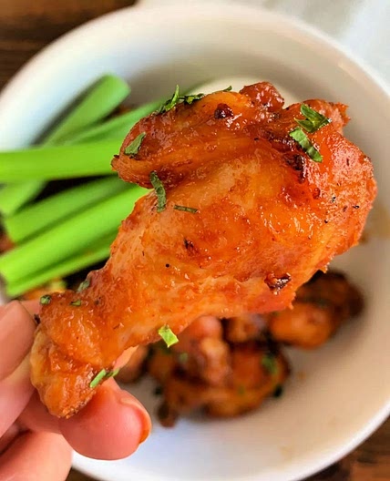 Crispy Air Fryer Buffalo Wings (Low Carb, High Protein Ranch Dip) — Megan Porter | Nutrition Coach & Low Carb Recipes for Women