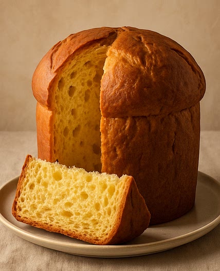 Panetón de vainilla dorada